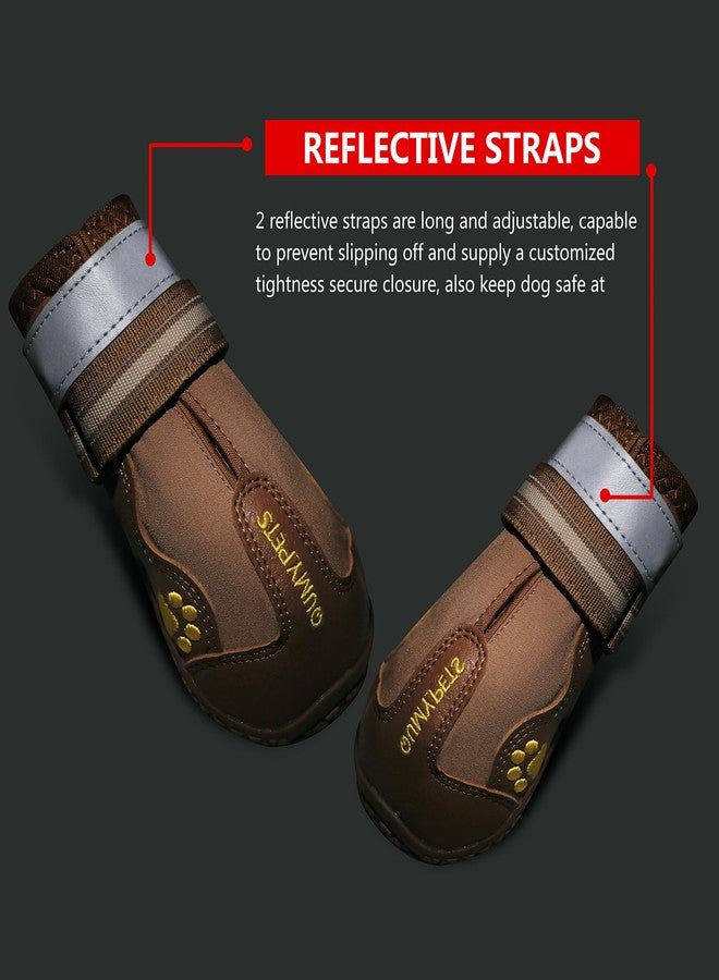 QUMY Dog Shoes for Large Dogs, Medium Dog Boots & Paw Protectors for Winter Snowy Day, Summer Hot Pavement, Water-Resistant in Rainy Weather, Outdoor Walking, Indoor Hardfloors Skid-Resistant Sole - Image 5